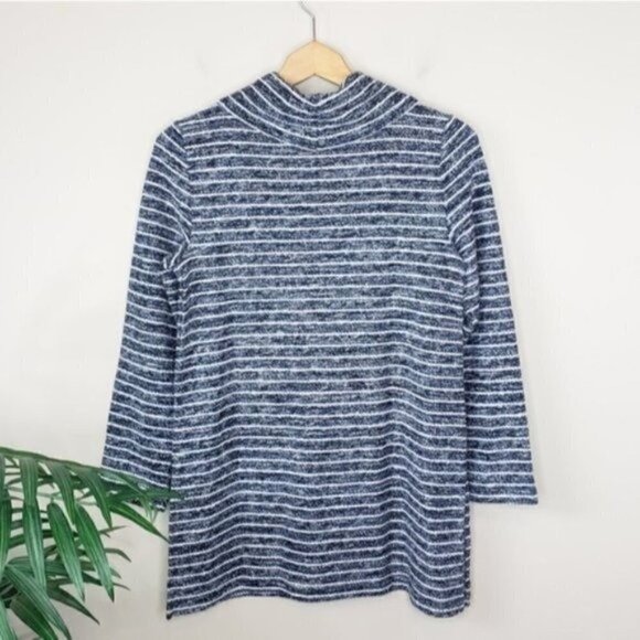 LOFT | Striped Cowl Neck Tunic Sweater - Picture 4 of 5